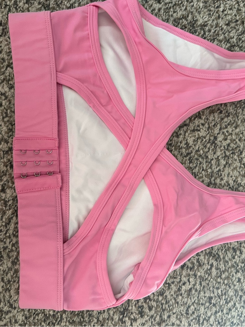 Pink Racerback Sports Bra - Picture 2 of 3